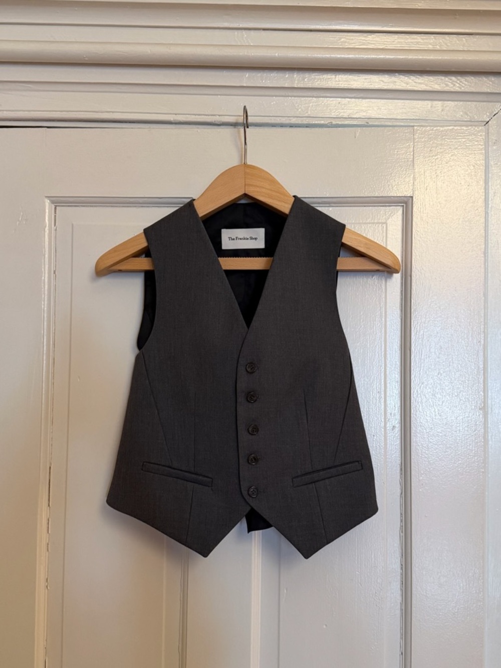 The Frankie Shop- GELSO WAISTCOAT - DARK GREY MELANGE